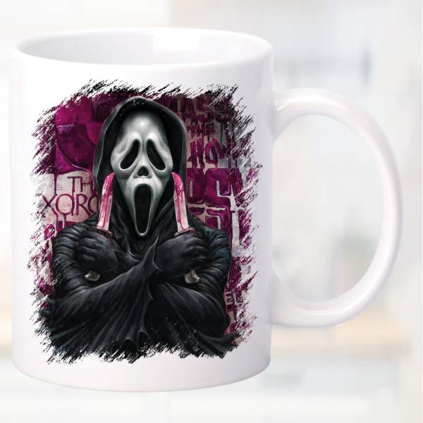 Horror Fan Tasse Scream Weiss