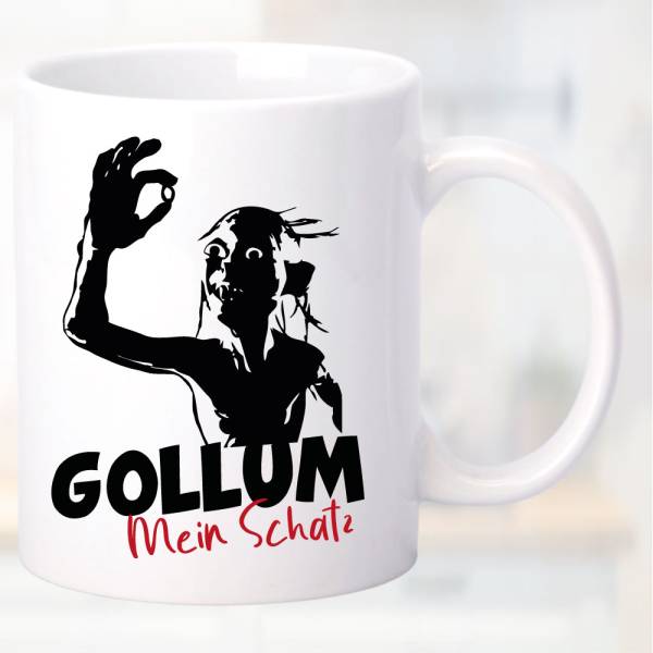 Tasse Weiss Gollum