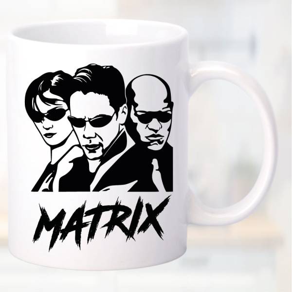 Tasse Weiss Matrix