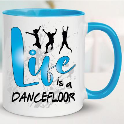 Tasse Music Life Danceflor Hellblau