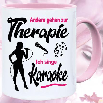 Tasse Music Karaoke Frau Pink