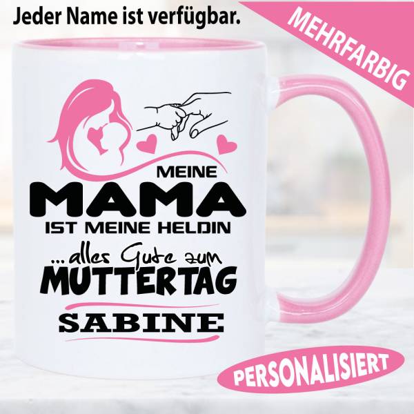 Tasse Muttertag beste Mama Heldin