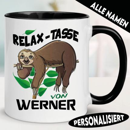 Namenstasse Relax Schwarz