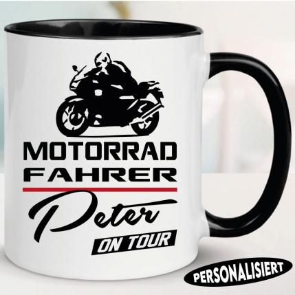 Namenstasse Motorradfahrer