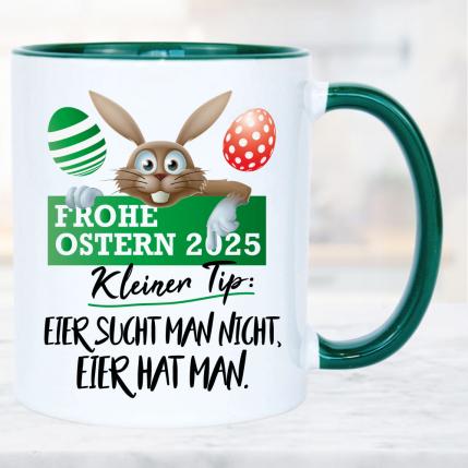 Ostertasse Eier hat man