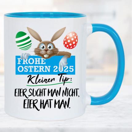 Ostertasse Eier hat man