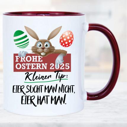 Ostertasse Eier hat man