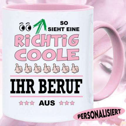 Tasse für Frauen mit Beruf Pink