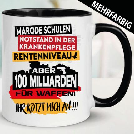 Tasse Politik Milliarden für Waffen