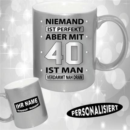 Silber Effekt Tasse Perfekt 40