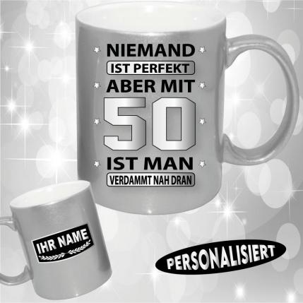 Silber Effekt Tasse Perfekt 50
