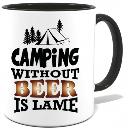 Biermotiv Camping without Beer