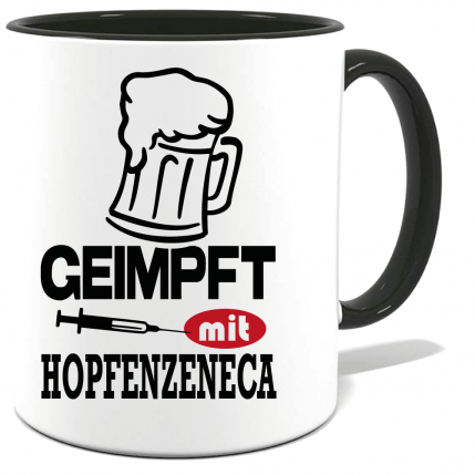 Biermotiv Geimpft mit Hopfenzenica