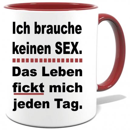 Maroone Sprüche Tasse Männer Sex hab ich genug