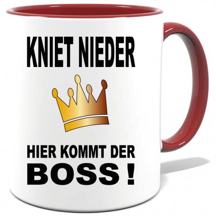 Sprüche Tasse für den Mann. Motiv Der Boss