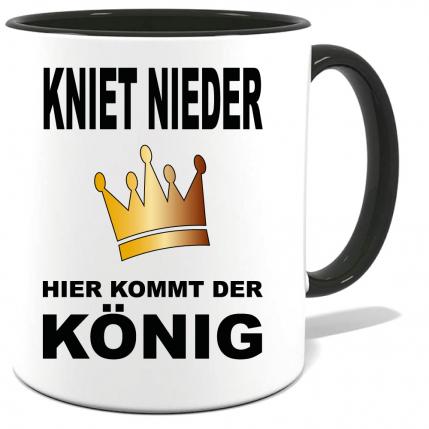 Sprüche Tasse für den Mann. Motiv Der König