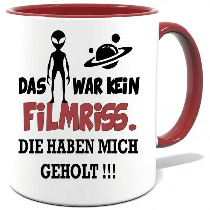 Maroone Sprüche Tasse Männer Ufos haben mich geholt