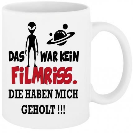 Weisse Sprüche Tasse Männer Ufos haben mich geholt