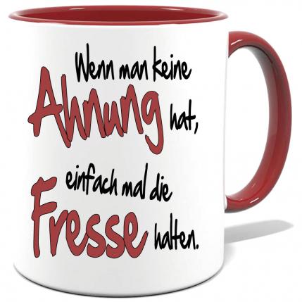 Sprüche Tasse Mann Fresse halten