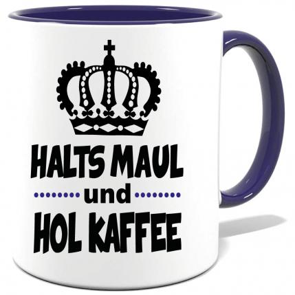 Dunkelblaue Sprüche Tasse Männer Geh Kaffee_holen