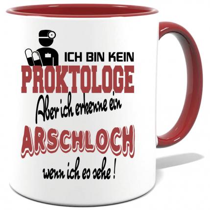 Sprüche Tasse für den Mann. Motiv Proktologe