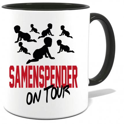 Schwarze Sprüche Tasse Männer Samenspender