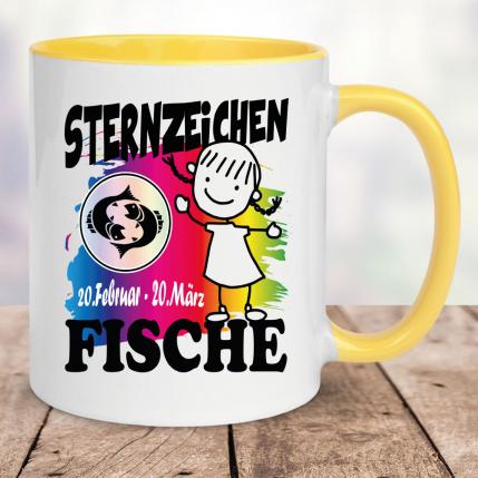 Sternzeichen Mädchen Fische Gelb