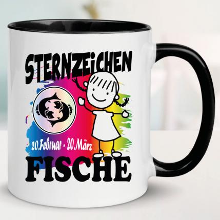 Mädchen Fische Schwarz