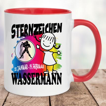 Sternzeichen Mädchen Wassermann Rot