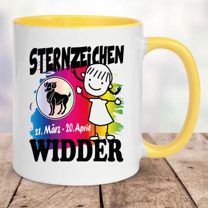 Sternzeichen Mädchen Widder Gelb