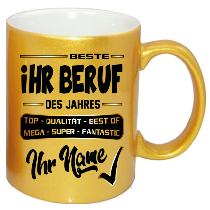 Frauen Tasse mit Beruf und Name