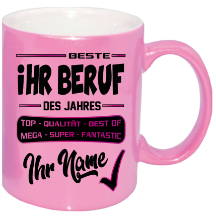 Frauen Tasse mit Beruf und Name