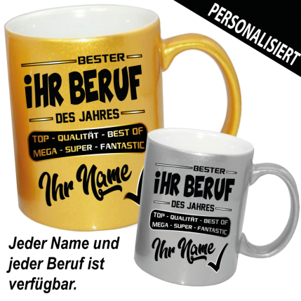 Männer Tasse mit Beruf und Name