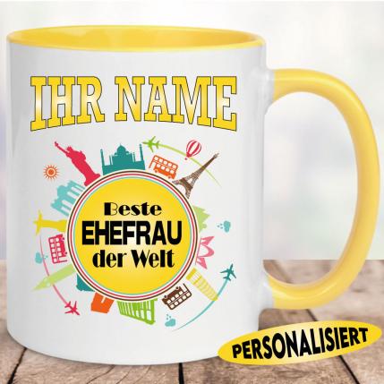 Personalisiert Beste Ehefrau Gelb