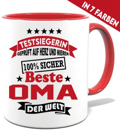 Tasse Testsieger 100% Sicher. Die Beste Oma der Welt.