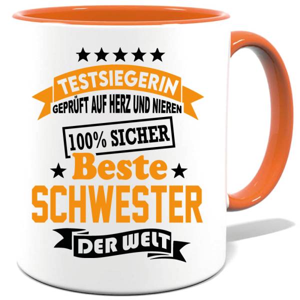 Geschenketasse Beste Schwester der Welt