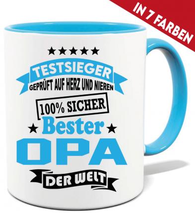 Tasse Testsieger 100% Sicher. Der Beste Opa der Welt.