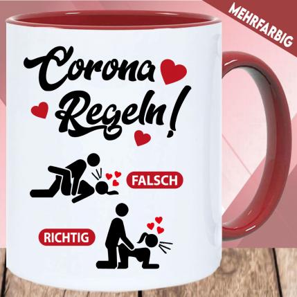 Tasse / Becher Corona   Meine Regeln für die Covid 19 Strategie