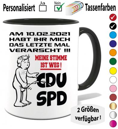 Tasse Corona SPD CDU Wahlkampf