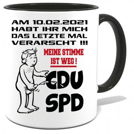 Tasse Corona SPD CDU Wahlkampf