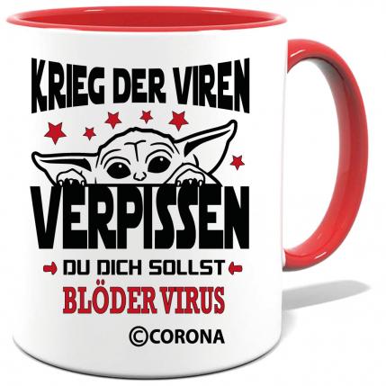 Corona Tasse in 7 Farben * Verpissen