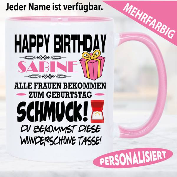 Tasse-Frau-Geburtstag-Name-Personalisiert-Schmuck