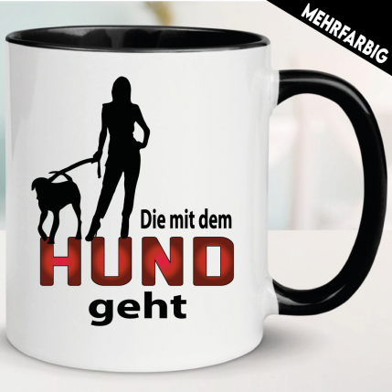 Becher Rot * Die mit dem Hund *