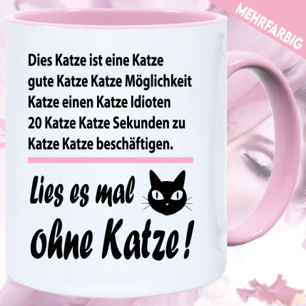 Frauen Katze lesen