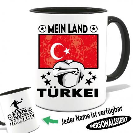 Türkei - Tasse für Fußballfans mit Name