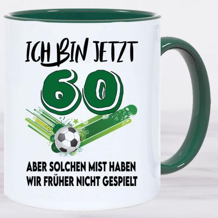 Tasse 60 Fussball Mist gespielt Grün