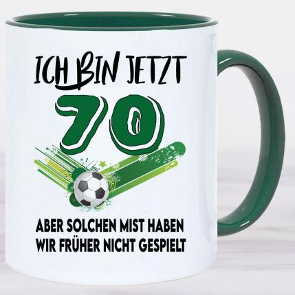 Tasse 70 Fussball Mist gespielt Grün