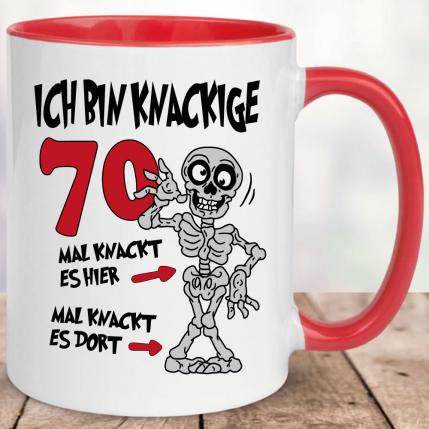 Tasse Knackige Jahre 70 Rot