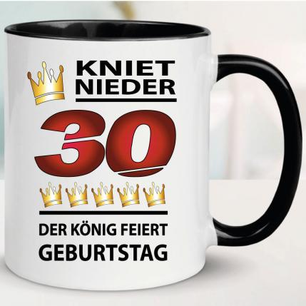 Tasse Geburtstag der Schwarz 30 Schwarz