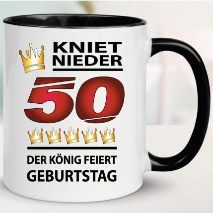 Tasse Geburtstag der Schwarz 50 Schwarz